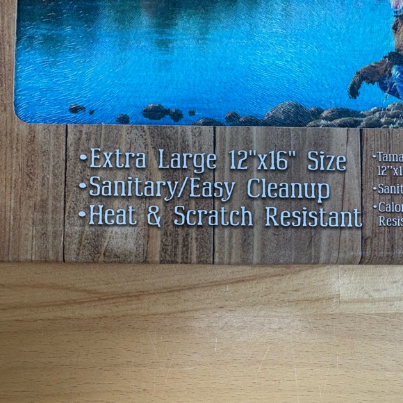 Cowboy & Horses Tempered Glass Cutting Board 12”x16”. Western Mountain Stream. - Picture 4 of 4